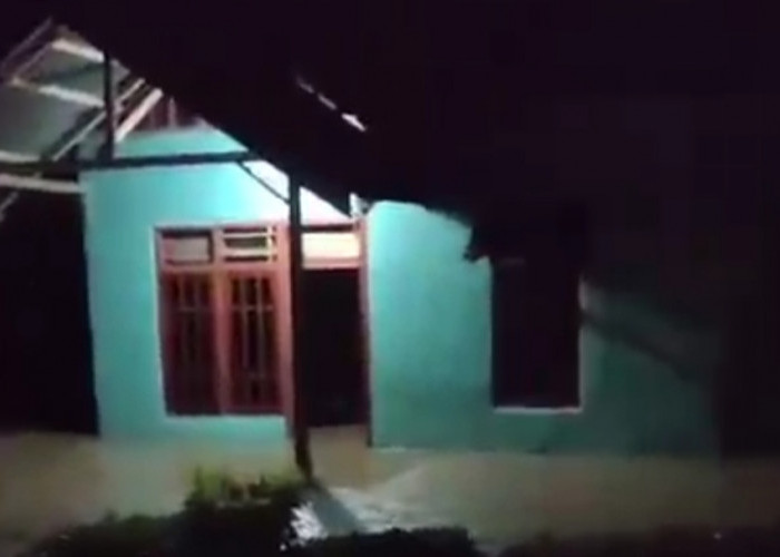 Hujan Deras, Puluhan Rumah Warga Seluma Terendam Banjir, 1 Rumah Tertimpa Tiang Listrik 