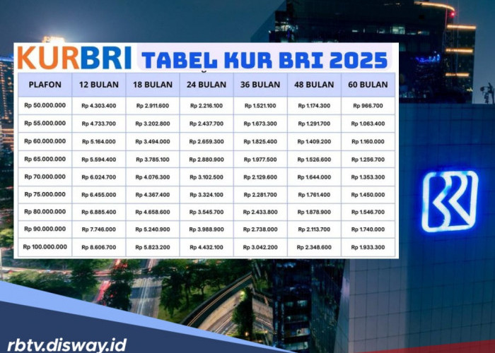 Jenis Pinjaman KUR BRI 2025 Terbaru dan Tabel Pinjaman Angsuran Rp 900 Ribuan untuk Tenor 36 Bulan 