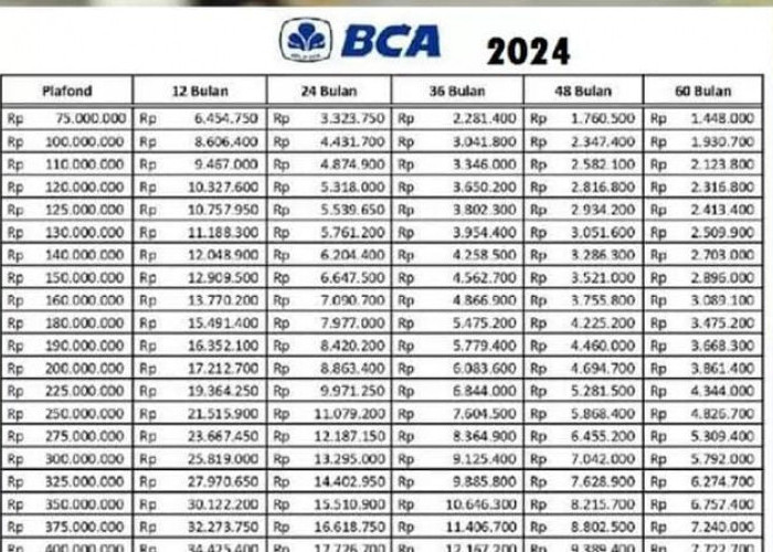 Simulasi Cicilan KUR BCA 2024 Pinjaman Rp 50 Juta, Pakai Cara Ini Pengajuan Dijamin Lolos