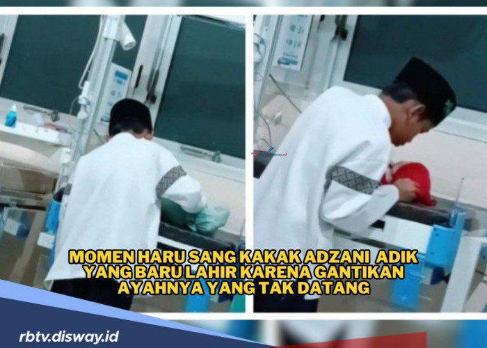 Momen Haru, Bocah Ini Gantikan Sang Ayah Adzani Adiknya yang Baru Lahir