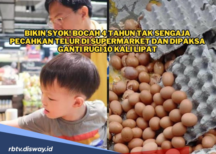 Bikin Syok! Bocah 4 Tahun Tak Sengaja Pecahkan Telur di Supermarket dan Dipaksa Ganti Rugi 10 Kali Lipat