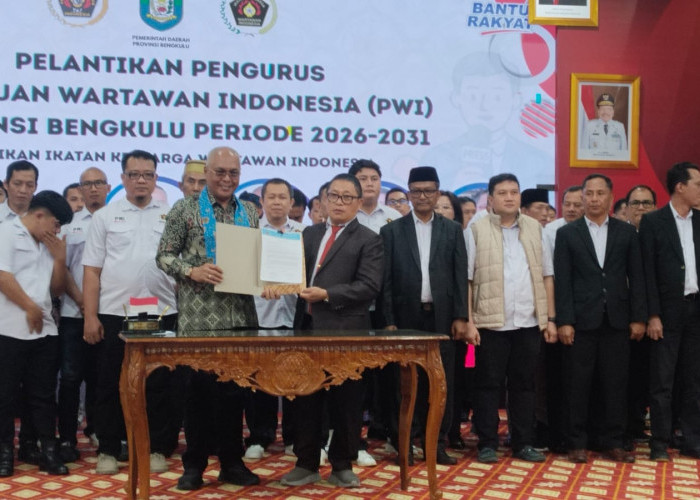 Jaga Marwah Wartawan, Pengurus PWI Provinsi Bengkulu Dilantik