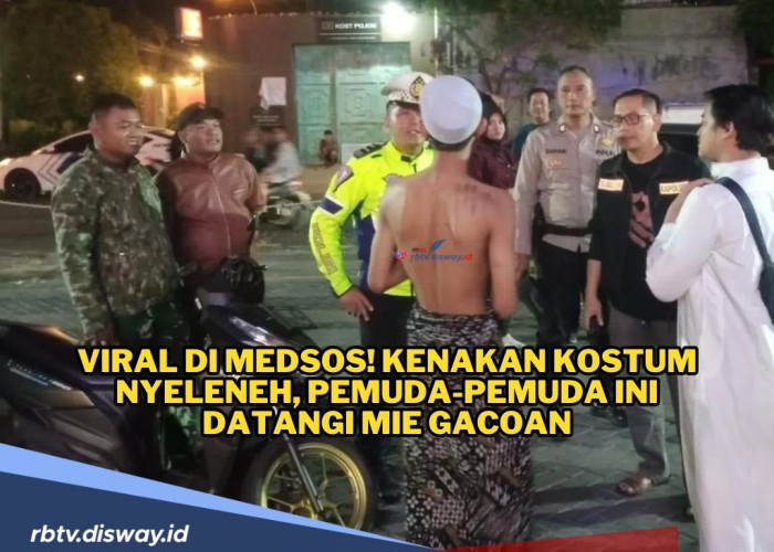 Viral di Medsos! Pakai Kostum Nyeleneh, Pemuda-pemuda Ini Datangi Mie Gacoan dan Resahkan Pemilik Kedai