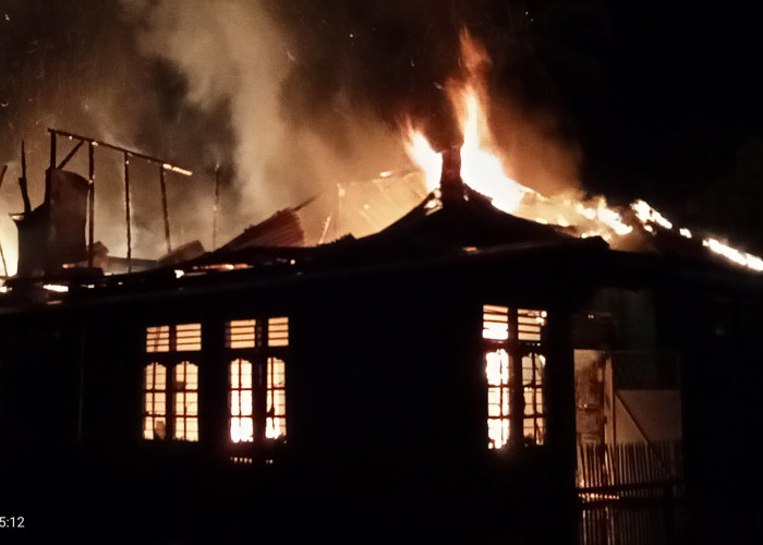 Rumah di Tanjung Agung Ludes Terbakar, Diduga Karena Korsleting Listrik
