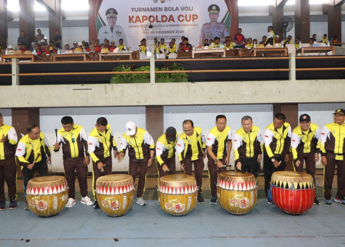 Turnamen Bola Voli Kapolda Cup 2024 Dibuka Langsung Kapolda Bengkulu Irjen Pol Anwar