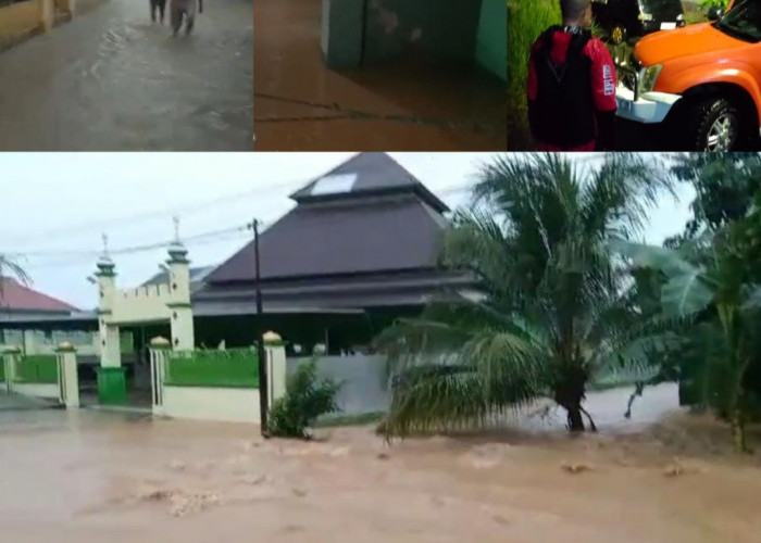 Hujan Disertai Petir, Ratusan Rumah di Bengkulu Terendam air