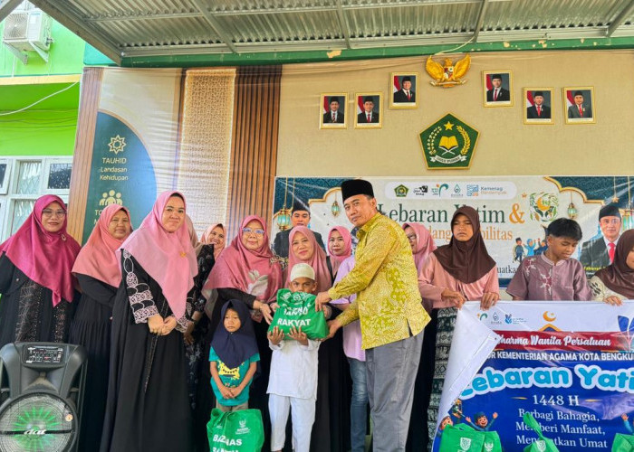 Lebaran Anak Yatim dan Disabilitas 2026, Kemenag Kota Bengkulu Salurkan Ribuan Paket Bantuan