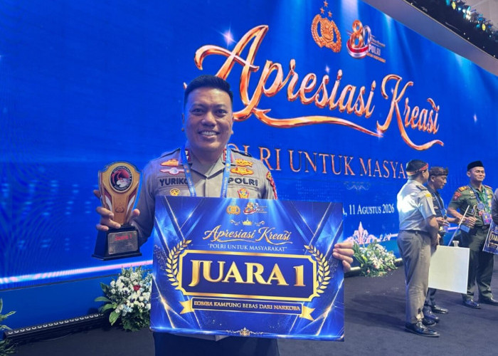 Sinergi Polri dan Masyarakat, Polres Kepahiang Raih Juara 1 Kampung Bebas Narkoba 2026