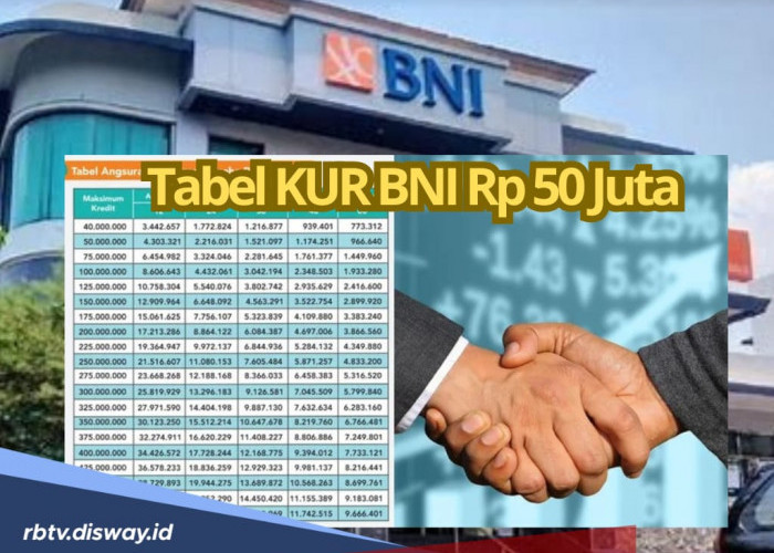 Tabel Pinjaman KUR BNI Rp 50 Juta, Cek Angsuran Perbulan dan Ajukan KUR BNI 2025 Sekarang untuk Modal Usaha