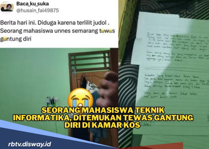 Mahasiswa Teknik Informatika Ditemukan Tewas Bundir di Dalam Kamar Kost, Tinggalkan Sepotong Surat