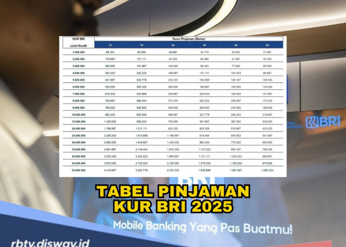 Tabel Simulasi Pinjaman KUR BRI 2025, jika Pinjam Rp 200 Juta Berapa Angsuran Bulanannya?