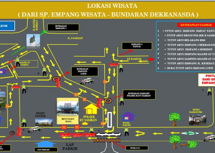 Perhatikan! Ini Rekayasa Lalin Kawasan Pantai Panjang Malam Tahun Baru dan Selama Libur Nataru