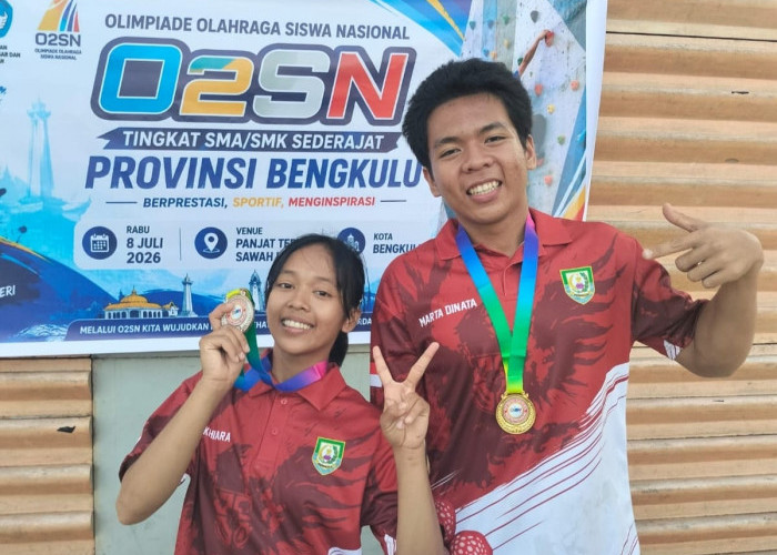 O2SN Bengkulu 2026, Dua Pemanjat Tebing Seluma Raih Prestasi Puncak