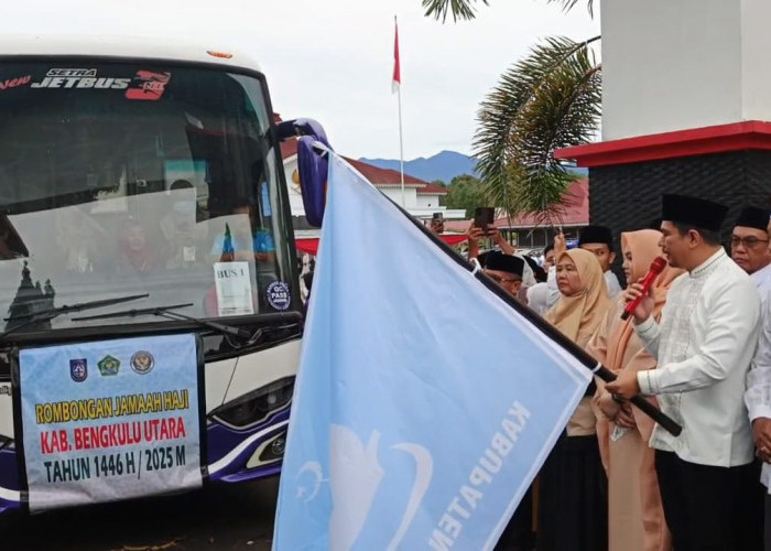 189 Jemaah Calon Haji Bengkulu Utara Dilepas, 1 Orang Sakit Batal Berangkat
