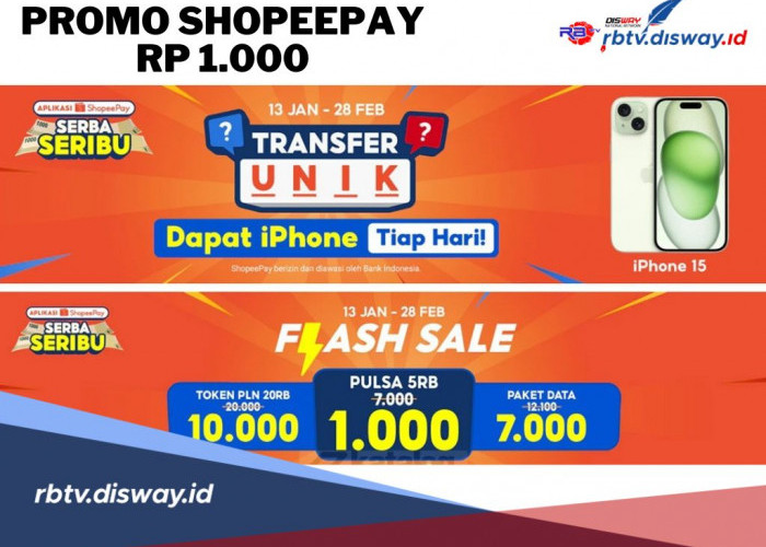 Daftar Promo ShopeePay Bayar Rp 1 Ribu, Cek Syarat dan Tanggalnya