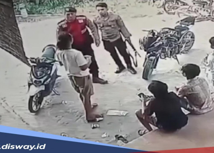 Terekam CCTV, Oknum Polisi Bersenjata Diduga Aniaya Warga, Kabid Humas Polda Lampung Buka Suara