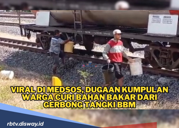 Viral di Medsos, Sejumlah Oknum Curi BBM dari Gerbong Tangki Kereta yang Setop di Stasiun Kereta