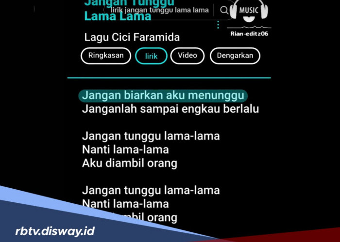 Lirik Lagu Jangan Tunggu Lama-lama yang Sedang Viral di Medsos 