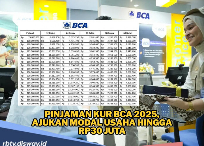 Pinjaman KUR BCA 2025, Modal Usaha Rp 10-30 Juta Cicilan Ringan Tanpa Beban