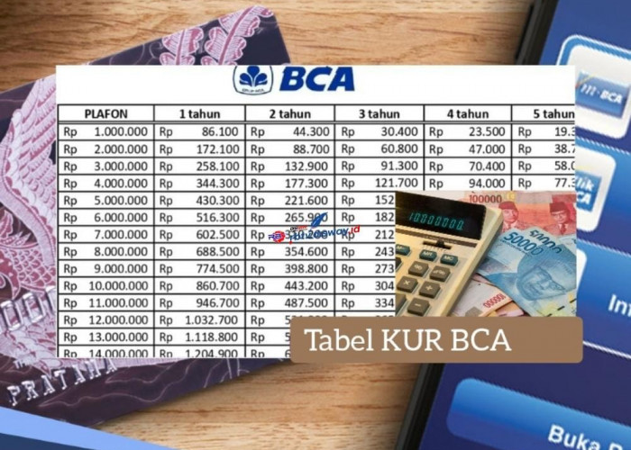 Tabel KUR BCA 2024 Pinjaman Rp 35 Juta Angsuran Rp 600 Ribuan, Ajukan Pakai SKU Cair Cepat 