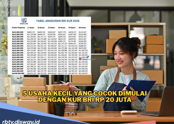 5 Usaha Kecil yang Cocok Dimulai dengan KUR BRI Rp 20 Juta, Lengkap Estimasi Modal hingga Syarat Pengajuan 