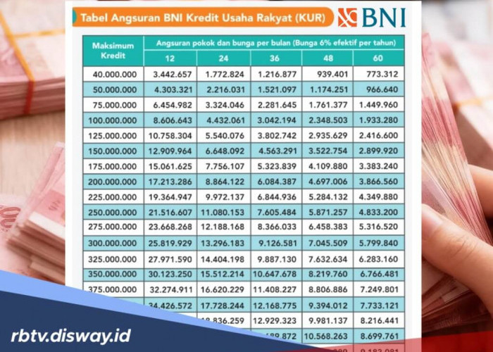 Simulasi dan Tabel Lengkap Pinjaman KUR BNI Terbaru April 2026