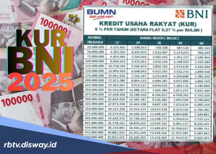 Bunga Pinjaman KUR BNI 2025 Mulai 3 Persen, Plafon Rp 50 Juta Angsuran Mulai Rp 1 Jutaan Per Bulan