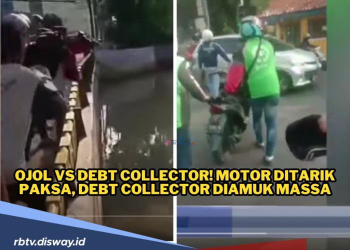 Ojol vs Debt Collector! Motor Ditarik Paksa, Debt Collector Diamuk Massa, Motornya Dibuang ke Kali 