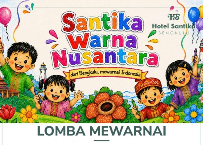 Hotel Santika Bengkulu Hadirkan 'Santika Warna Nusantara', Lomba Mewarnai untuk Mengasah Kreativitas Anak