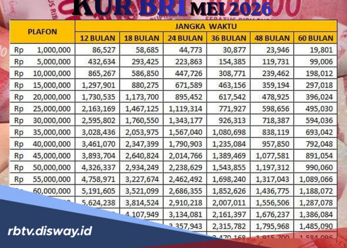 Tabel KUR BRI Mei 2026, Pinjaman Rp 100 Juta Disetujui jika Ada Syarat Wajib Ini