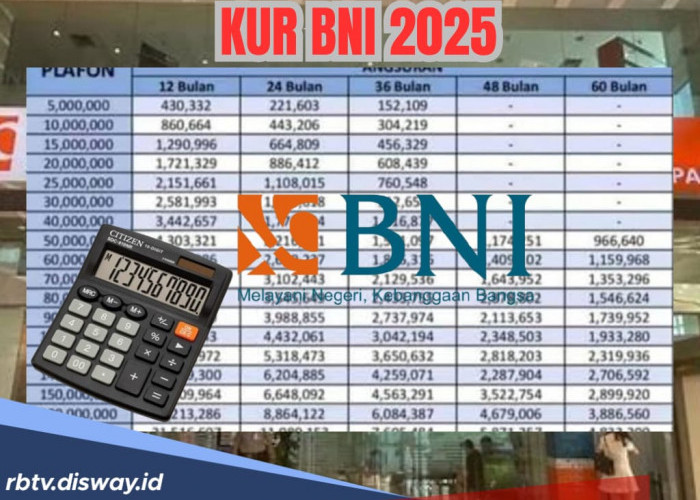 KUR BNI 2025 Rp 100 Juta untuk Modal Usaha UMKM, Syarat dan Tabel Angsuran Lengkap Tenor 12-60 Bulan