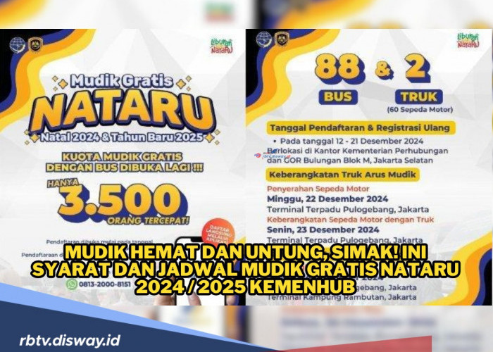 Kabar Gembira! Kemenhub Buka Mudik Gratis Nataru 2024, Ini Syarat dan Jadwalnya