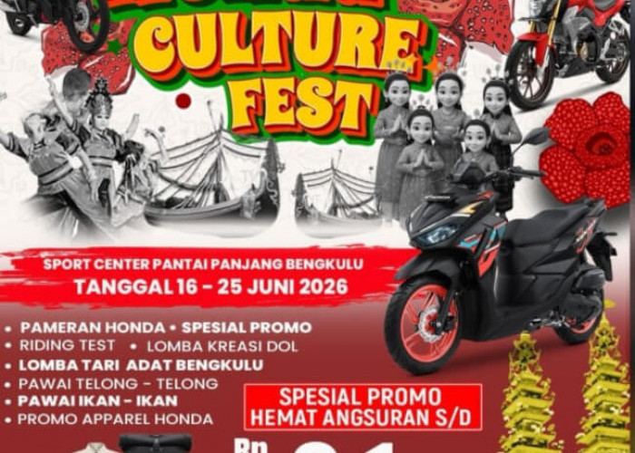 Honda Culture Fest 2026, Astra Motor Bengkulu Hadirkan Promo Hemat Angsuran 