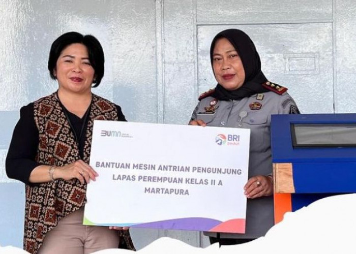 BRI Beri Bantuan Mesin Antrean ke Lapas Perempuan Martapura Kalsel untuk Peningkatan Layanan