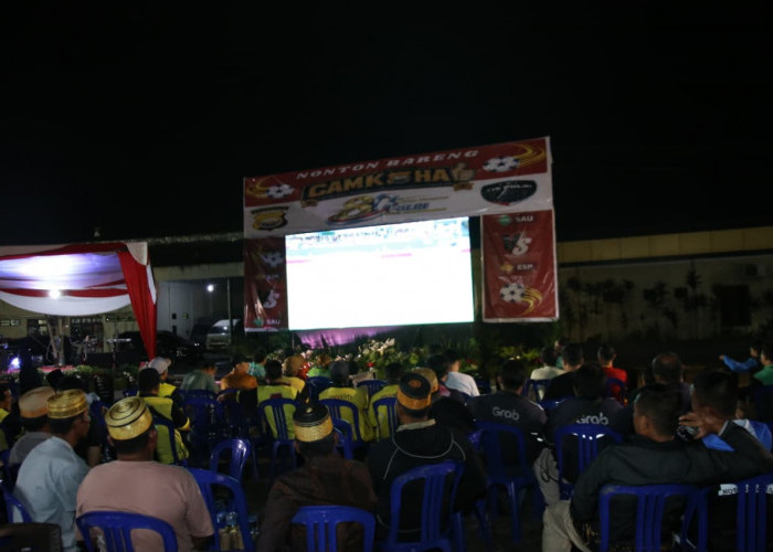 Semarak Hari Bhayangkara ke-80, Polda Bengkulu Gelar Nobar Piala Dunia Bersama Masyarakat