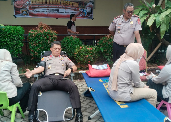 Polisi Bersama Masyarakat, Polda Bengkulu Donor Darah untuk Masyarakat