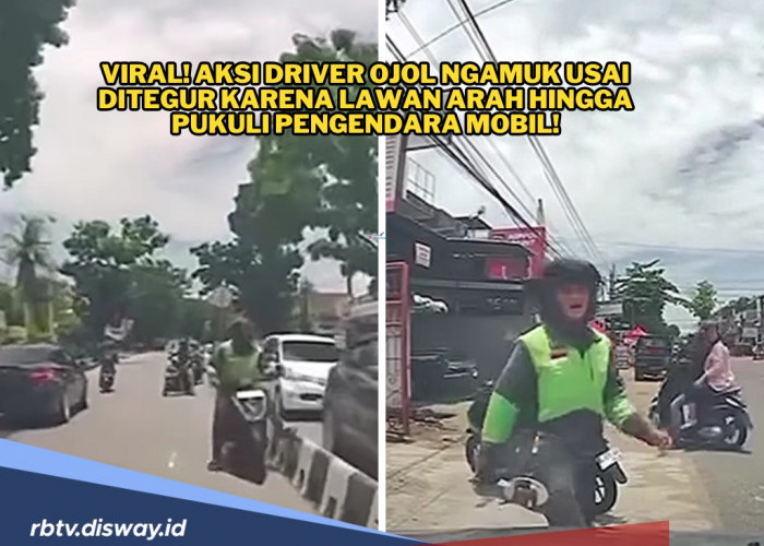 Tak Terima Ditegur Lawan Arah, Driver Ojol Ngamuk hingga Pukuli Pengendara Mobil!