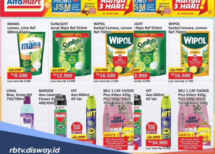 Promo JSM Alfamart Terbaru Hari Ini, Sabtu 17 Mei 2025, Susu hingga Minyak Goreng Harga Spesial!