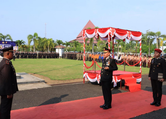 Upacara HUT Bhayangkara ke-80 Polres Kaur, Ini Pesan Kapolres