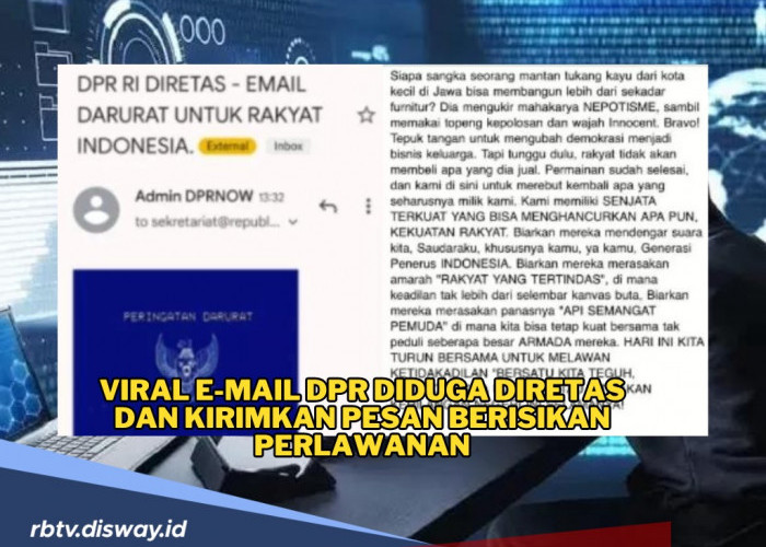 Viral e-Mail DPR Diretas dan Kirimi Pesan Berisikan Perlawanan, Sekjen DPR Indra Iskandar Buka Suara