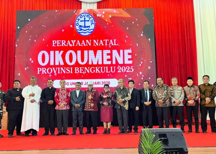 Perayaan Natal Oikumene di Bengkulu Khidmat, Gubernur Hibah Lahan untuk Bangun Gereja