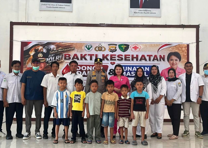 Polres Kaur Gelar Donor Darah dan Sunatan Massal Sambut HUT Bhayangkara ke-80
