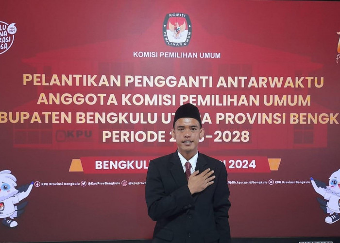 KPU RI Lantik PAW Komisioner KPU Bengkulu Utara