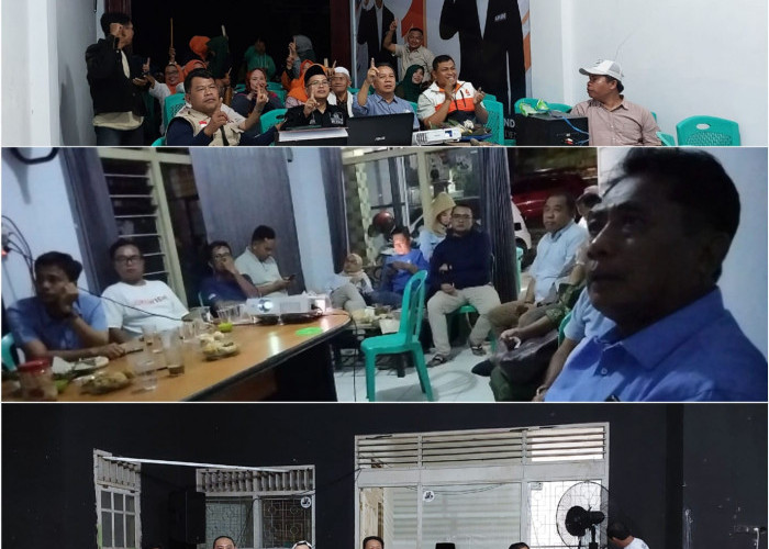 Debat Perdana Capres, Seluruh Tim Daerah Nobar di Posko Kemenangan
