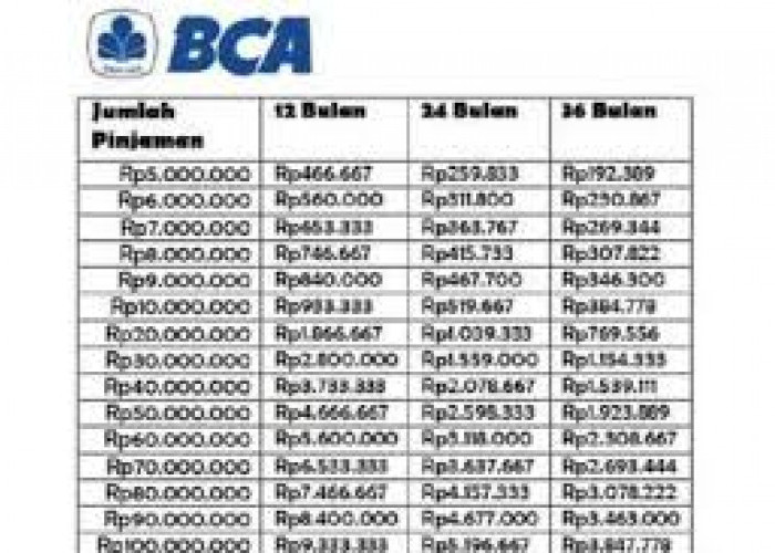 KUR BCA 2025 Bunga Rendah, Berikut Syarat Pengajuan dan Tabel Angsuran Terbaru untuk UMKM