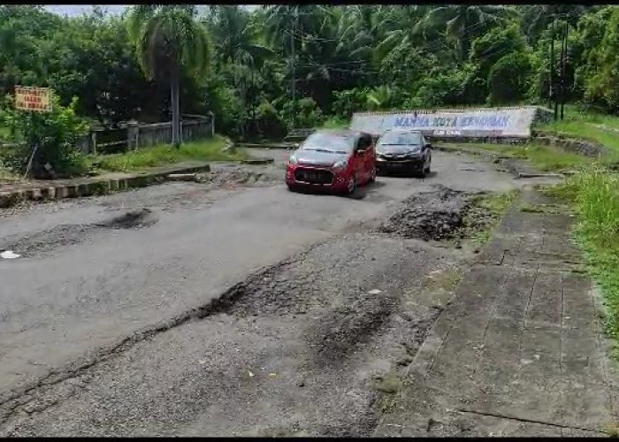 Ruas Jalan Fatmawati Bengkulu Selatan Rusak Parah, Ancam Keselamatan Pengendara