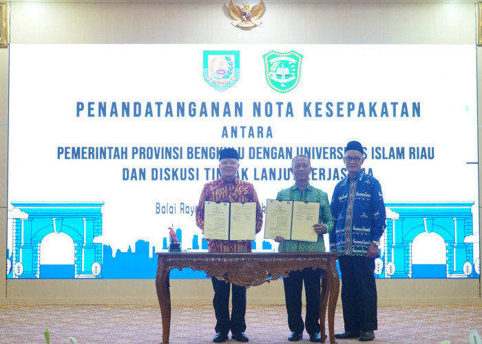 Optimalkan Potensi Sumber Daya Panas Bumi, Pemprov Bengkulu Teken MoU dengan Universitas Islam Riau