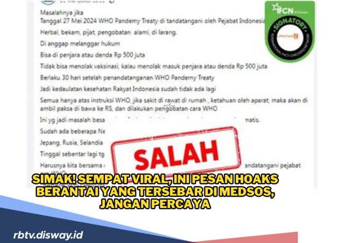 Jangan Percaya! Ini Hoaks Pesan Berantai yang Sempat Ramai di Medsos