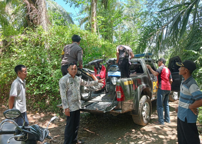 Ditinggal di Kebun, Dua Unit Sepeda Motor Diduga Tak Bertuan Diamankan