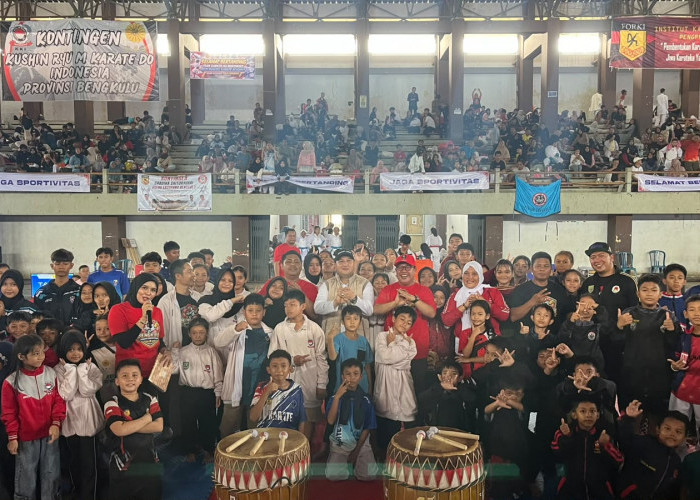 Di GOR, Bengkulu Karate Competition Kerjasama RBTV, Pemprov dan FORKI Dibuka Kadispora Provinsi